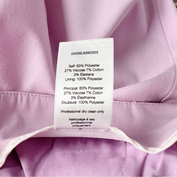 Veronica Beard Kean Pants in Barely Orchid Slim Crop Tailored Trousers Size 4 - Picture 10 of 12